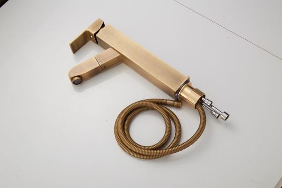 Hotel  Brushed Pull Out ODM Vintage Style Bathroom Faucets