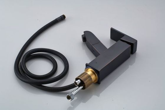 High Body Black Square Brushed ODM Vintage Bathroom Faucets